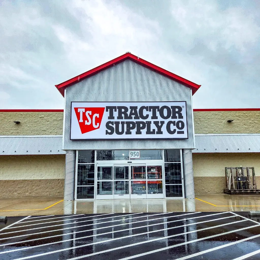 Commercial channel letter sign installation